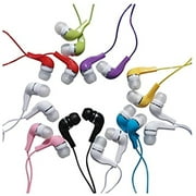 JustJamz Kids (10 Pack) Jelly Roll Colorful in-Ear Earbud Headphones Earphones - Assorted Colors