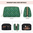 thumbnail image 5 of Naloa Monstera Leaves Leather Makeup Bag for Purse Travel, Portable Small Cosmetic Organizer for Women and Girls, Make up Bag with Zipper, 5 of 8