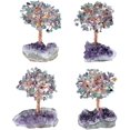 thumbnail image 4 of Natural Rose Quartz & Aquamarine & Amethyst Crystal Tree with Amethyst Cluster Crystal Base Money Tree Figurines Feng Shui Desk Decoration, Meditation Table Altar Decor, 4 of 4