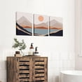 thumbnail image 5 of Framed Canvas Mountain Wall Art, Minimalist Boho Wall Art Set of 3, 12"x16" Large Size Prints Wall Decor for Bedroom, Living Room, Dining Room,Mid-Century Modern Wall Decor, 5 of 6