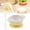 White, variant on Baby Feeding Set With Bowl And Spoon Soft Grip Silicone Suction Bowl And Easy Hold SpoonforInfants Toddlers First Foods Self Feeding Training In White Yellow Colors BPA Free Mealtime Essentials