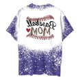 thumbnail image 4 of Fiudx Liquidación de Ahorros de Verano Camiseta Larga de Manga Corta con Cuello Redondo y Estampado Informal de Béisbol para Mujer, 4 of 5