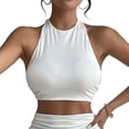 thumbnail image 4 of Women Halter Backless Tank Tops Summer Sleeveless Going Out Tops, 4 of 9