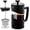 Black, 20 Ounce, variant on OVENTE French Press Coffee Maker 34 Ounce with Heat Resistant Borosilicate Glass & Stainless Steel 4-Level Filtration System, Portable Cold Brew Coffee Maker for Travel, Camping or Gift, Black FPW34B