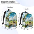 thumbnail image 3 of Lsque Countryside Farm Cow Pattern Canvas Daypack, Durable Backpack, High-quality Versatile Backpack,Vintage Compact Backpack-Medium, 3 of 6