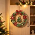thumbnail image 5 of Sea Glass Christmas Wreath Kit DIY Holiday Wreath Making Supplies with Frosted Glass Beads Bows for Front Door Wall Mantel Handmade Gift, 5 of 7