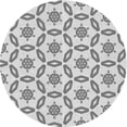 thumbnail image 1 of Ahgly Company Tapis d'Intérieur Lavable à la Machine, Carré, Transitionnel, Gris, Tapis de Zone, 3 Pieds Carré, 1 of 7
