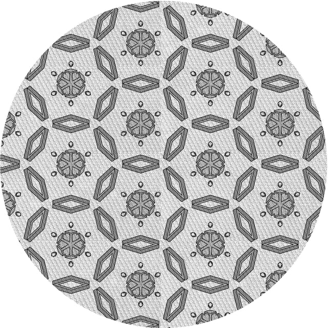 Ahgly Company Tapis d'Intérieur Lavable à la Machine, Carré, Transitionnel, Gris, Tapis de Zone, 3 Pieds Carré