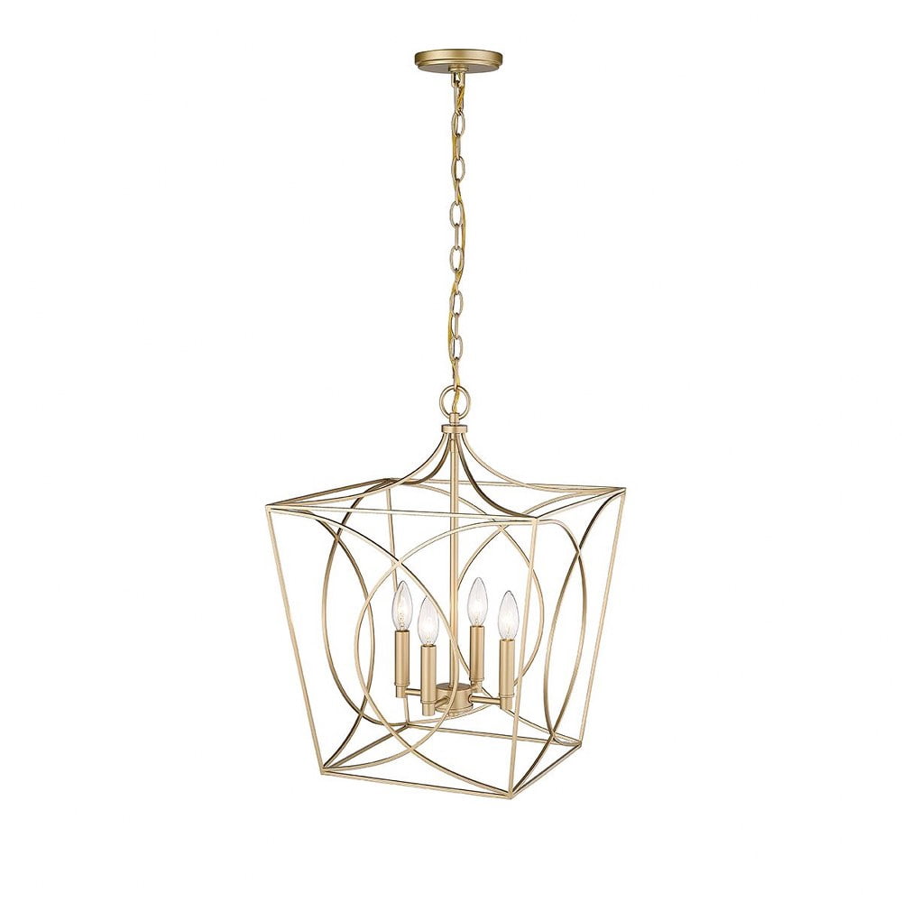 Millennium Lighting  Tracy 4 Light Pendant Fixture in Multiple Finishes 21 Inch - Painted Modern Gold