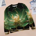 thumbnail image 6 of Abstract Flowers Women's Floral Printed Sweatshirt Long Sleeve Crewneck Casual Loose Vintage Graphic Pullover Tops, 6 of 7