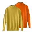 thumbnail image 4 of Chandail à Col Rond pour Femmes, Automne et Hiver, 2 Pcs, Couleur Unie, Doux et Confortable, 4 of 4