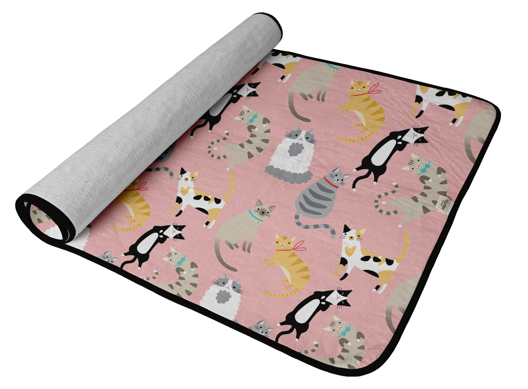 Vargottam Portable Ironing Mat - 28"x48" Foldable Cotton Ironing Pad with Silicone Rest & Magnetic Corners - Travel-Friendly, Space-Saving Iron Board Alternative for Small Homes, Dorms, RVs - Animal