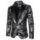 thumbnail image 3 of Ceisia Men's Slim Satin-Lapel Paisley-Print Single-Breasted Nylon-Spandex Blazer Gift, 3 of 6