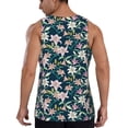 thumbnail image 3 of Fotbe Lilies Flowers Pattern Men's Quick Dry Workout Tank Top Gym Muscle Tee Fitness Bodybuilding Sleeveless T Shirt Breathable Workout Shirt-Large, 3 of 9
