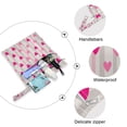 thumbnail image 4 of 2 Pack Wet Dry Bags,Neutral Pink Love Pattern Waterproof Reusable Dual Zipper Bags for Swimwear, Gym Clothes, Toiletries, Baby Diapers, 4 of 8
