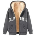 thumbnail image 2 of Fleece Lined Hoodies for Women 2025 Zip Up Thick California Hoodie Jacket with Pockets Hooded Sweatshirt Pullover Tops, 2 of 6