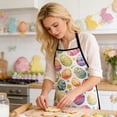 thumbnail image 4 of Cheapark Easter-Themed Kitchen Apron with Rabbit Egg Print for Cooking Baking Holiday Parties, 4 of 6