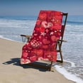 thumbnail image 4 of PHYHOO  Valentine's Day Microfiber Sand Free Beach Towel Oversized Quick Dry Absorbent for Pool Swimming Bathroom Beach Towel 30x60in, 4 of 8