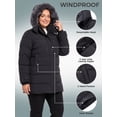 thumbnail image 5 of Wantdo Women's Recycled Plus Size Coat and Jacket with Hoods Insulated Winter Snow Coat Dark Gray 2XL, 5 of 8