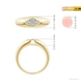 thumbnail image 2 of ANGARA Natural Triangle and Baguette Diamond Signet Ring in 14K Yellow Gold for Women (Size-4mm| Color-K| Clarity-I3) | April Birthstone, Anniversary, Jewelry Gift for Women | Natural Diamond Ring, 2 of 9