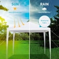 thumbnail image 4 of Heavy Duty 10'x10' Gazebo Party Tent Outside, Waterproof Canopy Tent for Wedding Event Camping, Durable Outdoor Beach Tent for Patio Garden BBQ Shelter, White, 4 of 9