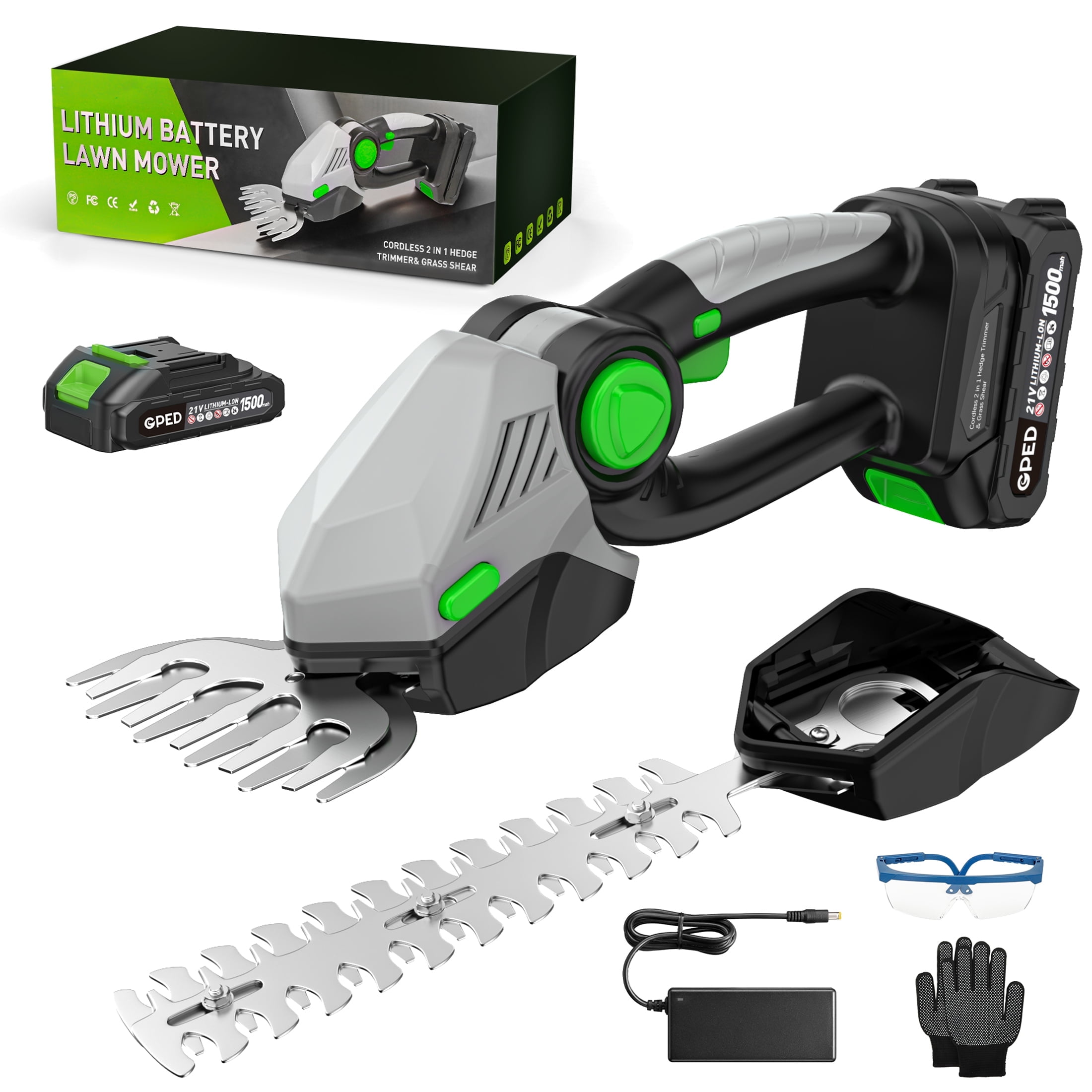 2-in-1 Elektrische Grasschaar en Heggenscharen voor de Tuin