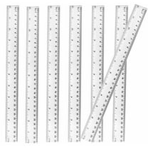 7 Pack Plastic Clear Ruler,Bexikou Straight Ruler,Clear Acrylic Ruler,12 Inch Rulers with Centimeters and Inches, Measuring Tools for Office Contruction Rulers