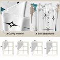 thumbnail image 5 of Green Brown Diamond Swag Valances for Windows, Kitchen Curtains 36 Inch Length 2 Panels Set, Modern Geometric Middle Century Short Curtains for Small Windows Rod Pocket Cafe Curtains Drapes 28"x36", 5 of 8