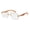 Clear Light Brown, variant on Clear Hip Hop Sunglasses Gold Frame Square Diamond Cut Quevo Migos Buffs