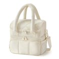 thumbnail image 2 of Almuerzo Con Aislamiento Doble Cubierta para Mujer Fiambrera Cruzada Picnic El (Beige), 2 of 9