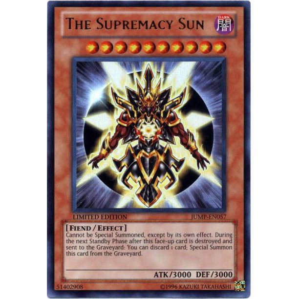 Yu Gi Oh Shonen Jump Single Card Ultra Rare The Supremacy Sun Jump En057 Walmart Com