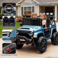 thumbnail image 4 of CazToi 24V Kids 2 Seater Ride On Car 4WD 4 Motors Remote Control 3 Speeds Bluetooth LED White, 4 of 8