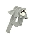 thumbnail image 1 of Odeerbi 2-7 Años Niñas Leggings Con Falda Tutu Pantalones Conejo Impreso Casual Color Sólido Faldas Pantalones, 1 of 4