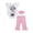White/ Pink, variant on Disney Clothes Baby Girls 3-Piece Pant Set with Hat – Winnie the Pooh Bodysuit, Pants & Hat Set (Pink) 0/3M