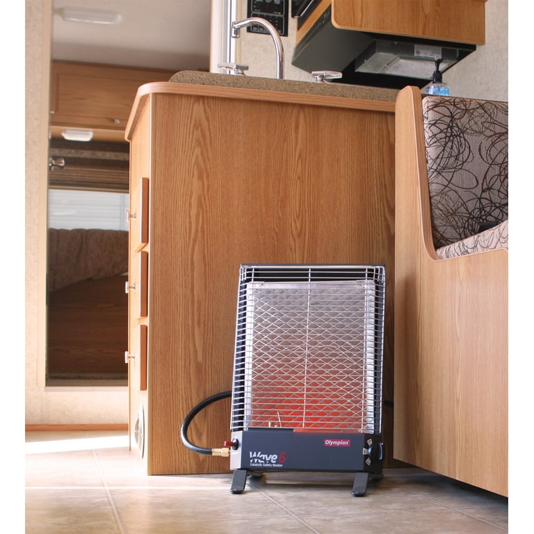 Camco Olympian Wave 6 Catalytic Safety Heater | Adjustable from 3200 to  6000 BTUs | Black (57341) - Walmart.com