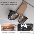 thumbnail image 2 of Sunglass Holder For Car(2 Pack), Magnetic Leather Sunglass Clip for Car Visor, Sunglasses Holder For Car Visor, Glasses Holder for Car, Sunglass Holder Suitable for Glasses of Different Thicknesses, 2 of 5