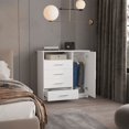 thumbnail image 4 of Dtwnek 4 Drawer Dresser with 1 Shelf and 1 Door, White, 4 of 8