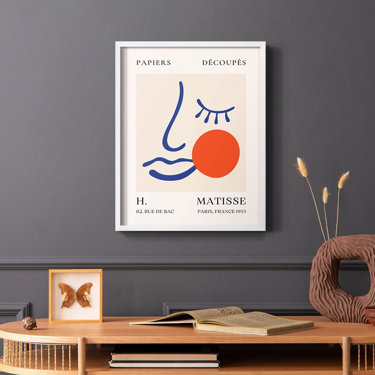 Matisse CLIX Framed Print in White Solid Wood 8 x 10 Framed Print