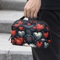 thumbnail image 2 of Hearts Battle Charger Organizer, Hard Drive Cases, Cord Travel Organizer, Cell Phone Cord Organizer - Waterproof Oxford Cloth Digital Bag 5.9x9.44x3.14 in, 2 of 6