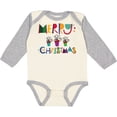 thumbnail image 3 of Inktastic Merry Christmas Holiday Gift Boys or Girls Long Sleeve Baby Bodysuit, 3 of 5