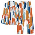 thumbnail image 2 of Jamicy Home Clothes for Women Set Clearance Sales Pajama Set Cute Long Sleeve Sleepwear Printed Nightwear Soft Pjs Lounge Sets With Pockets Two Piece Outfits, 2 of 5