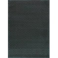 thumbnail image 2 of Hauteloom Gaiwan Living Room, Bedroom Machine Washable Area Rug - Square Piles, Checkered - Petrol Blue, Light Black - 5'3" x 7', 2 of 5