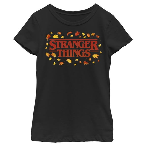 Netflix Girl's Stranger Things Autumn Logo Graphic T-Shirt