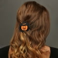 thumbnail image 2 of Unique Bargains 1 Pc Duckbill Clip Halloween Pumpkin Head Hair Clip for Women Black Orange, 2 of 5