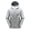 White, variant on Mens Windbreaker Zip Front Windbreaker Jacket Solid Color Outdoors Mountaineering Wearproof Warm Zipper Multi-pocket Coat Long Sleeve Jacket Gray S