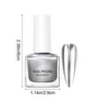 thumbnail image 2 of Metallic Nail Polish, Mirror Shiny Metal Effect Long-Lasting Quick Dry Nail Lacquers, Multicolor DIY High Gloss Chrome Nail Art Gel Polish, 7ml, 2 of 5
