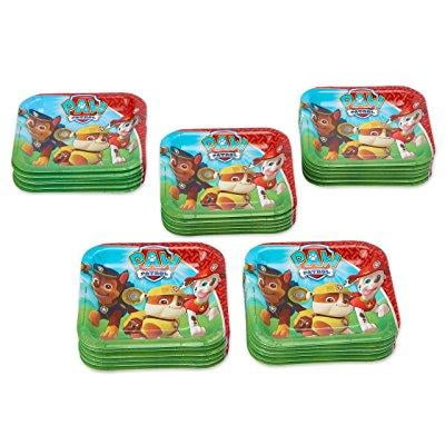 american greetings paw patrol square plate (40 count),