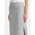thumbnail image 4 of No Boundaries Knit Foldover Slit Maxi Skirt, 2-Pack, Women's, 4 of 6