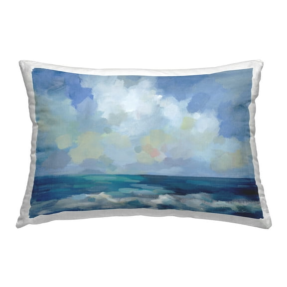Stupell Industries Nautical Waves & Clouds Decorative Printed Throw Pillow Design by Silvia Vassileva.