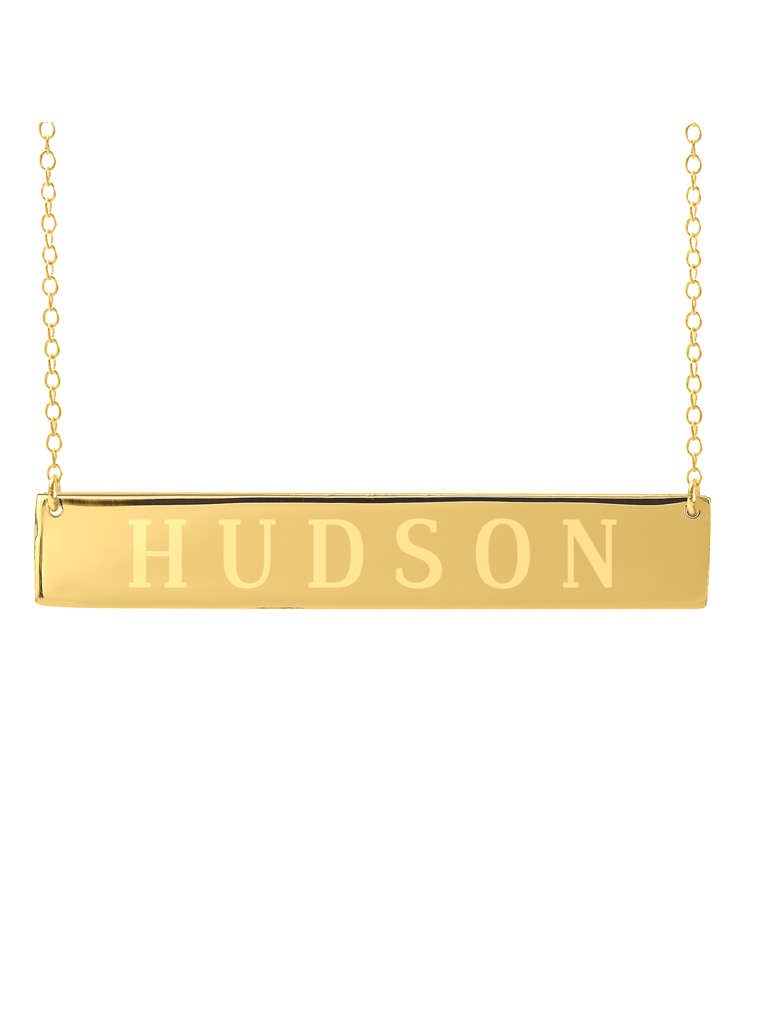 Personalized Horizontal Name Bar Necklace
